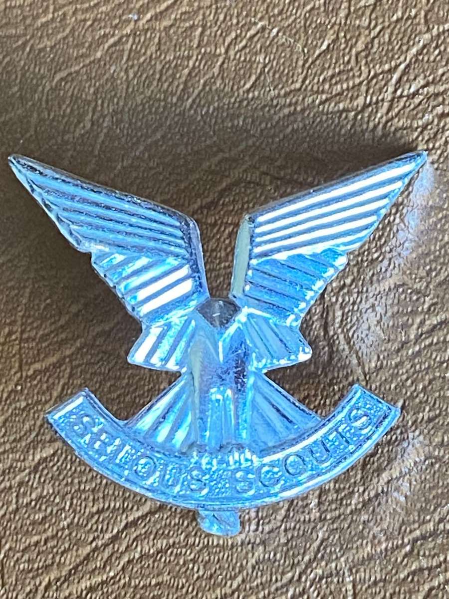 RHODESIAN SELOUS SCOUTS ANODISED (MAKER NAMED) CAP BADGE-ORIGINAL - 2 LUGS