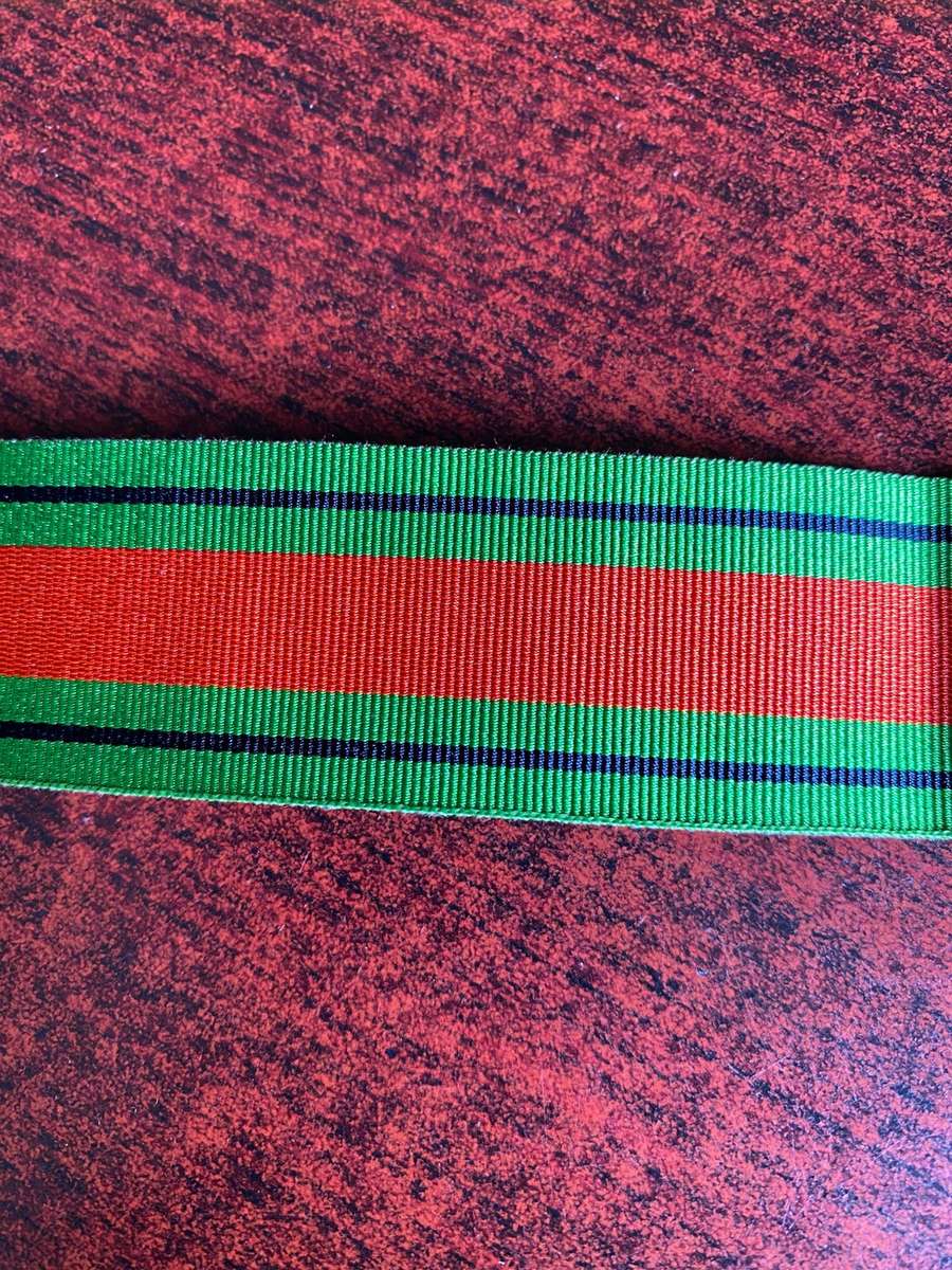 FULL SIZE DEFENCE MEDAL RIBBON-SOLD IN LENGTH OF 16 CM