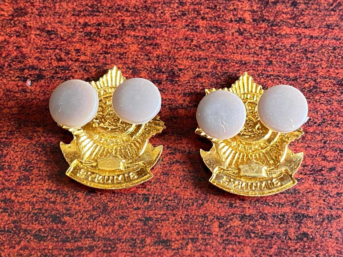 KANGWANE POLICE COLLAR BADGE PAIR