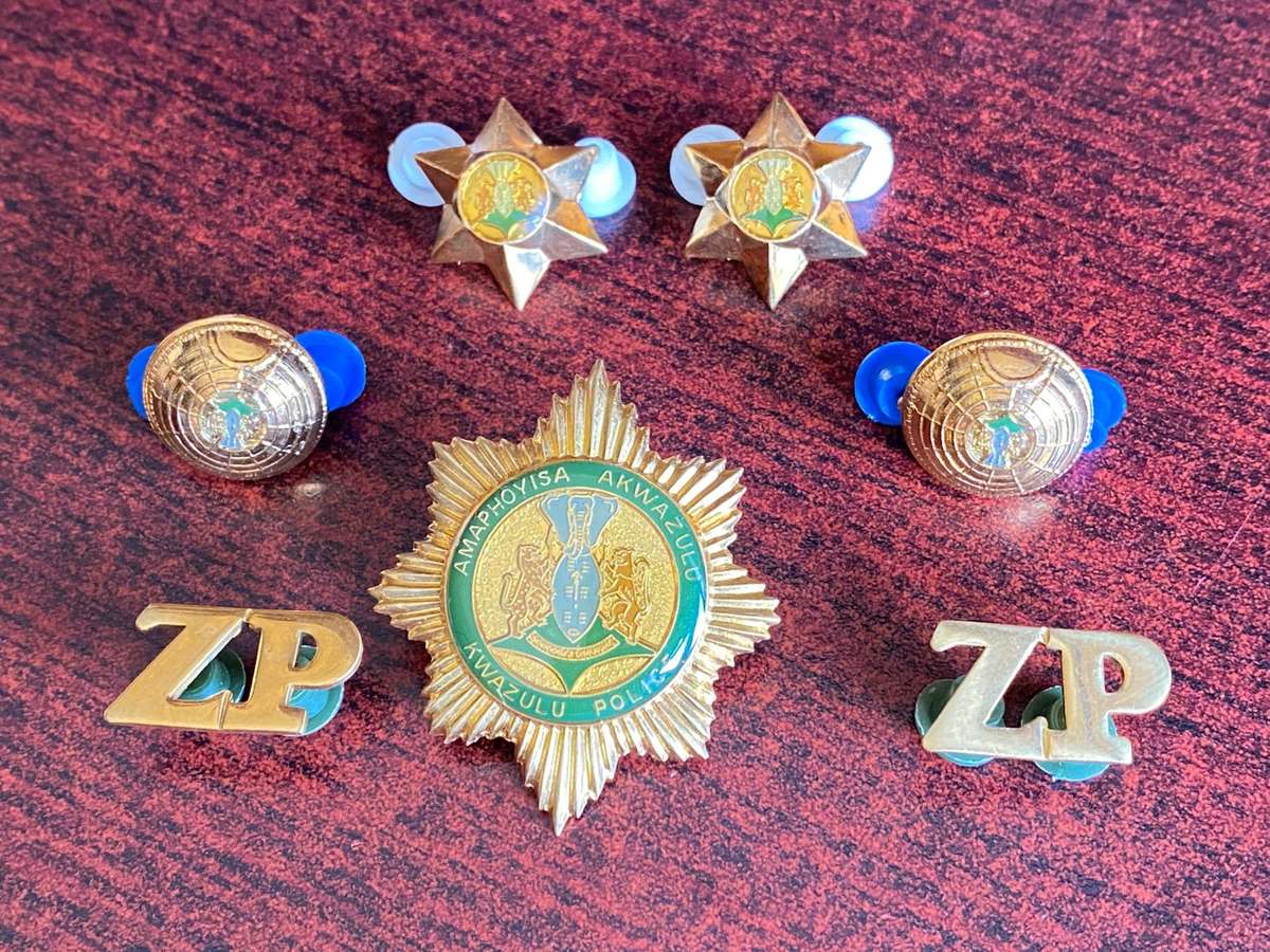 KWAZULU POLICE OFFICERS CAP, TITLES AND RANKS
