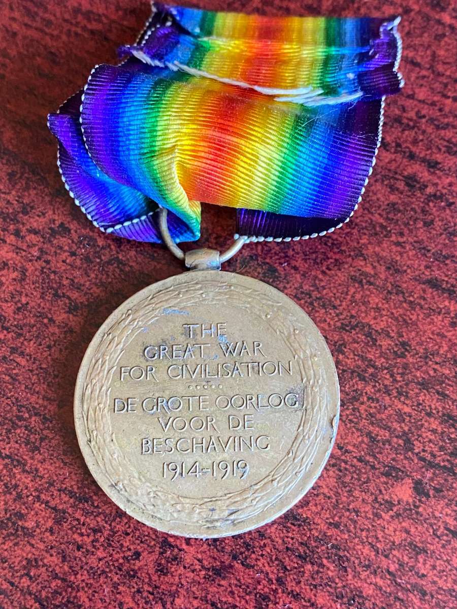 WW1 WAR MEDAL AWARDED TO PTE. A.O. LAGER 1ST C.C.