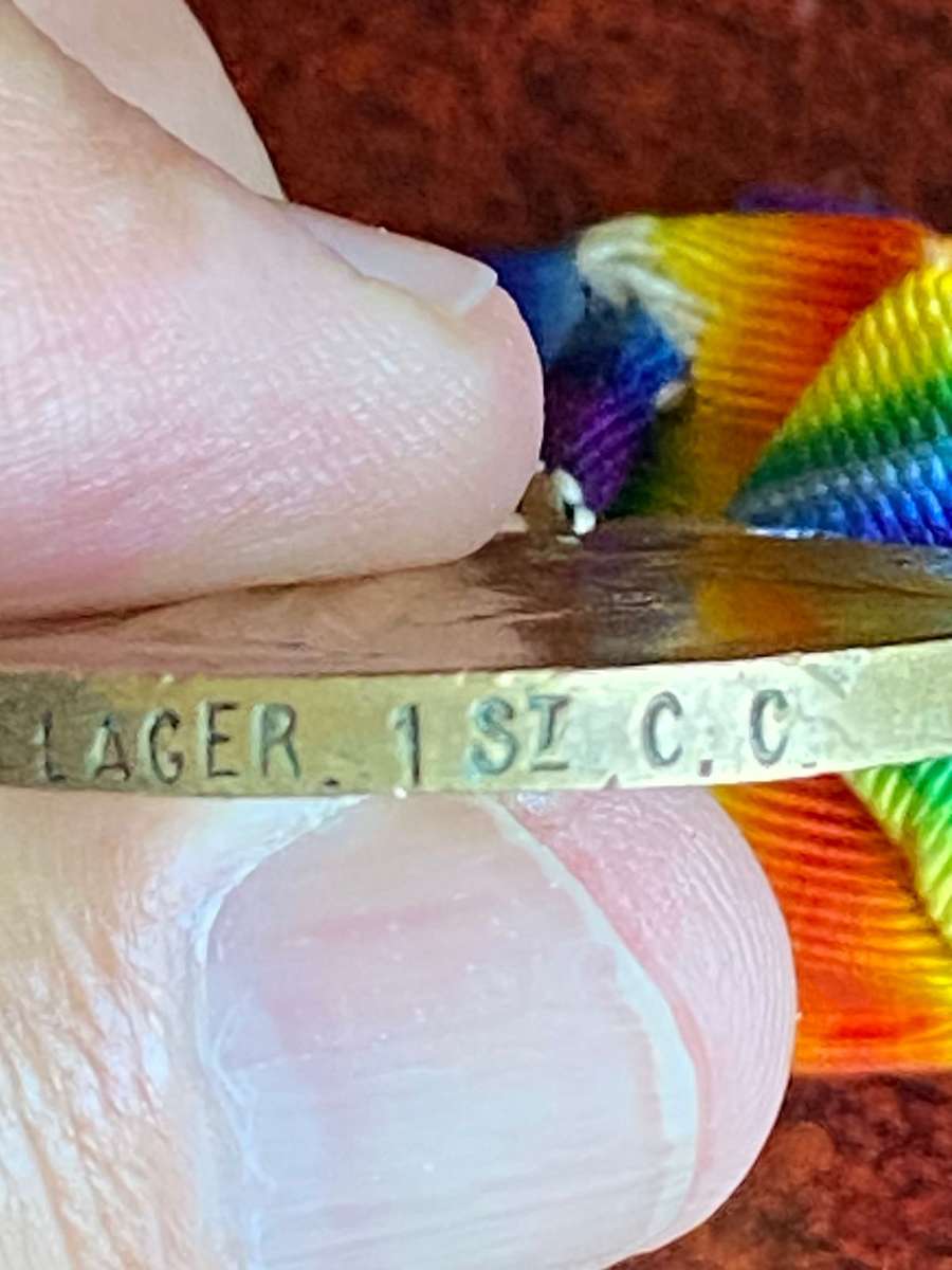 WW1 WAR MEDAL AWARDED TO PTE. A.O. LAGER 1ST C.C.