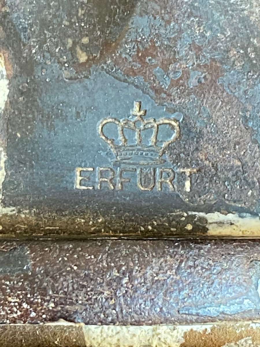 WOOD GRIPPED K598 BAYONET MADE BY ERFURT FOR THE COLONIES-ISSUED (ACCORDING TO NO KS 4716 AND SCABBA