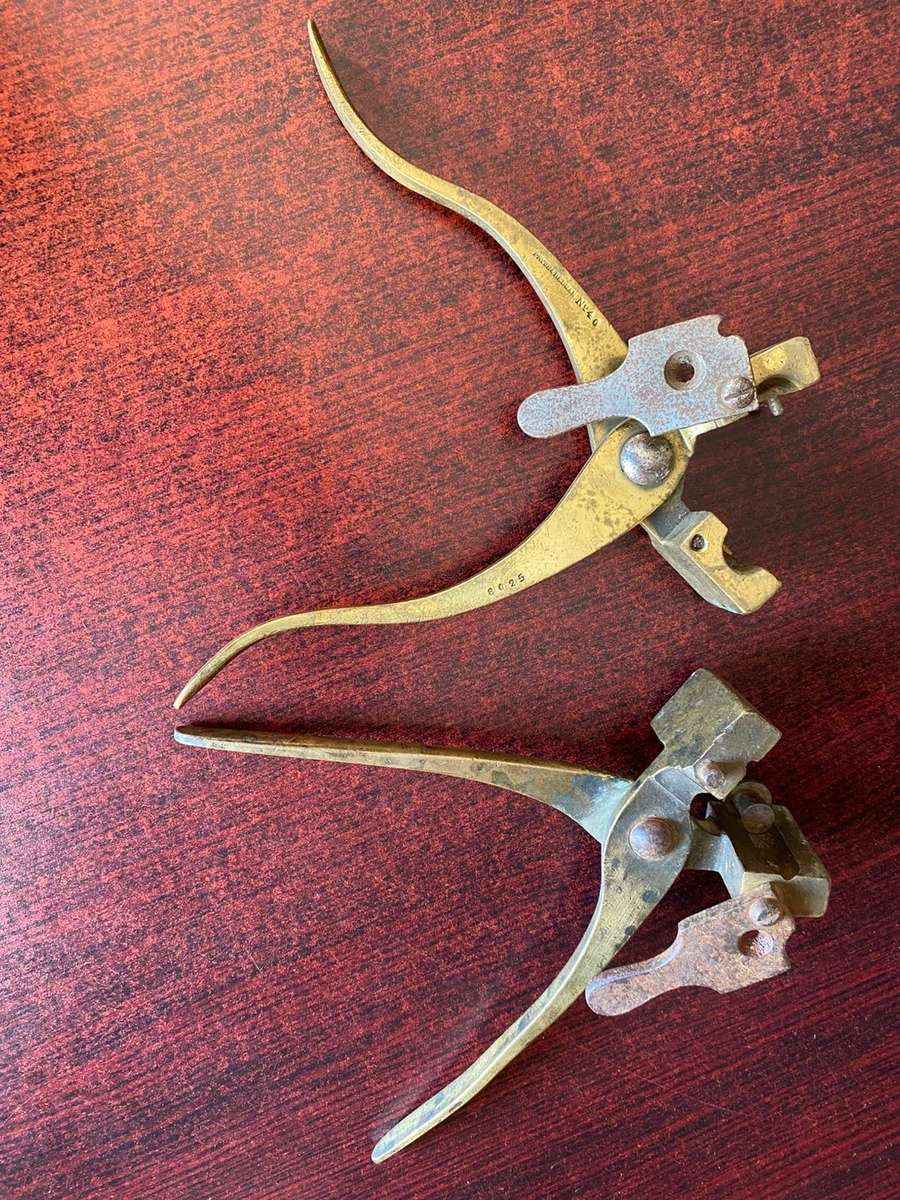 BOER WAR (ZULU WAR??) SOLID BRASS AMMUNITION MOULDS-THE ONE WITH CLEAR MAKERS MARKINGS-PLEASE LOOK A