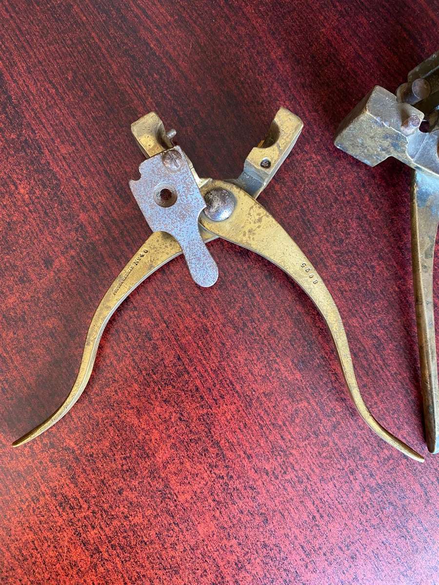 BOER WAR (ZULU WAR??) SOLID BRASS AMMUNITION MOULDS-THE ONE WITH CLEAR MAKERS MARKINGS-PLEASE LOOK A