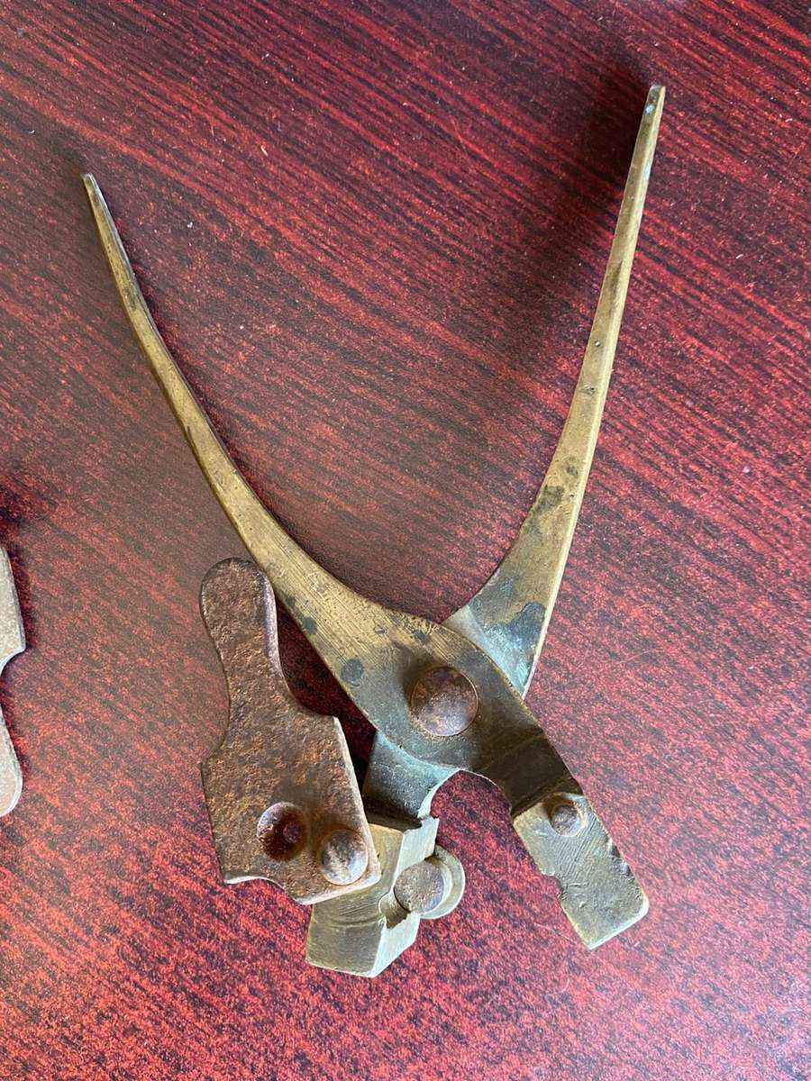 BOER WAR (ZULU WAR??) SOLID BRASS AMMUNITION MOULDS-THE ONE WITH CLEAR MAKERS MARKINGS-PLEASE LOOK A