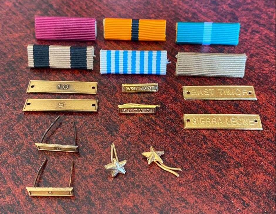 NAMIBIAN MEDAL BARS AND CLASPS- 16 IN TOTAL