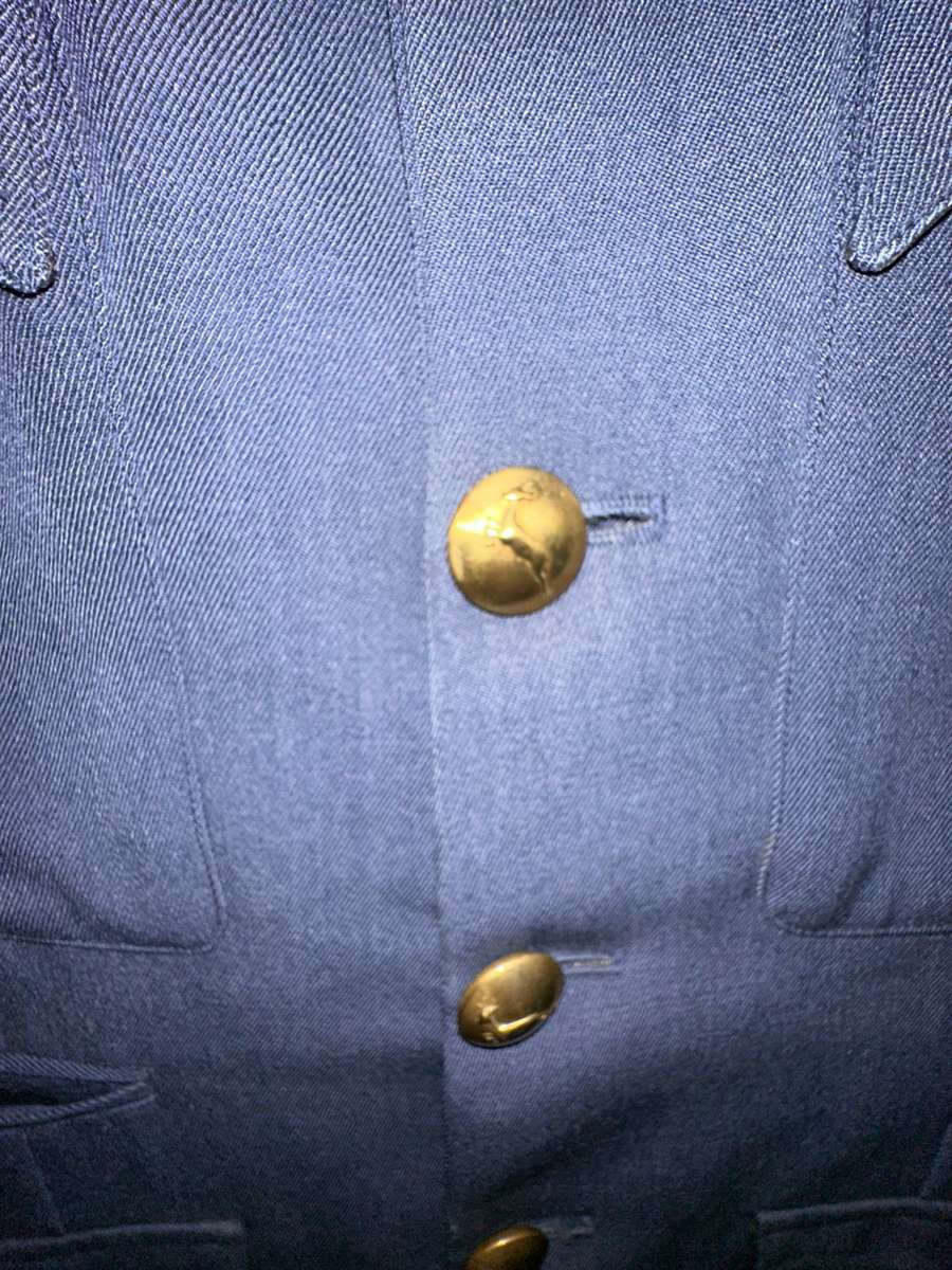 SAAF FLIGHT ENGINEERS UNIFORM COMPLETE ,JACKET WITH TROUSERS-TROUSERS A SIZE 32-PIPE LENGTH 78CM-JA