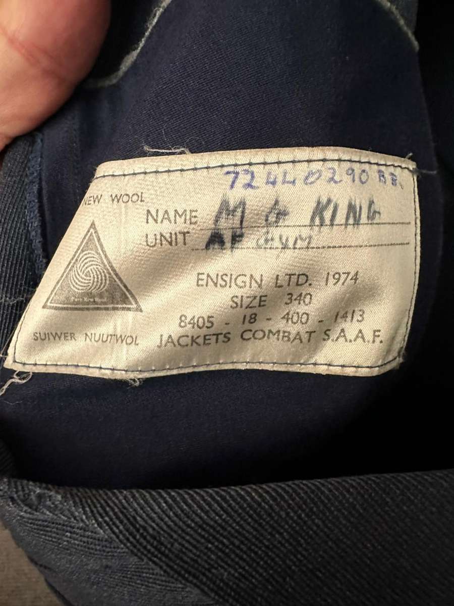 SAAF LADIES ,BUNNY JACKET,SIZE SMALL-MEASURES 37 CM ARMPIT TO ARMPIT-LABELLED-BORDER WAR PERIOD-GOOD