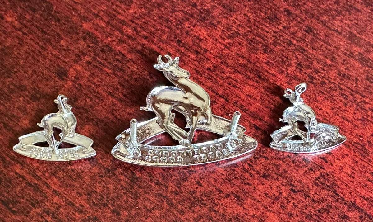 SA SCHOOL CADETS CAP AND COLLARS-PINS + LUGS INTACT