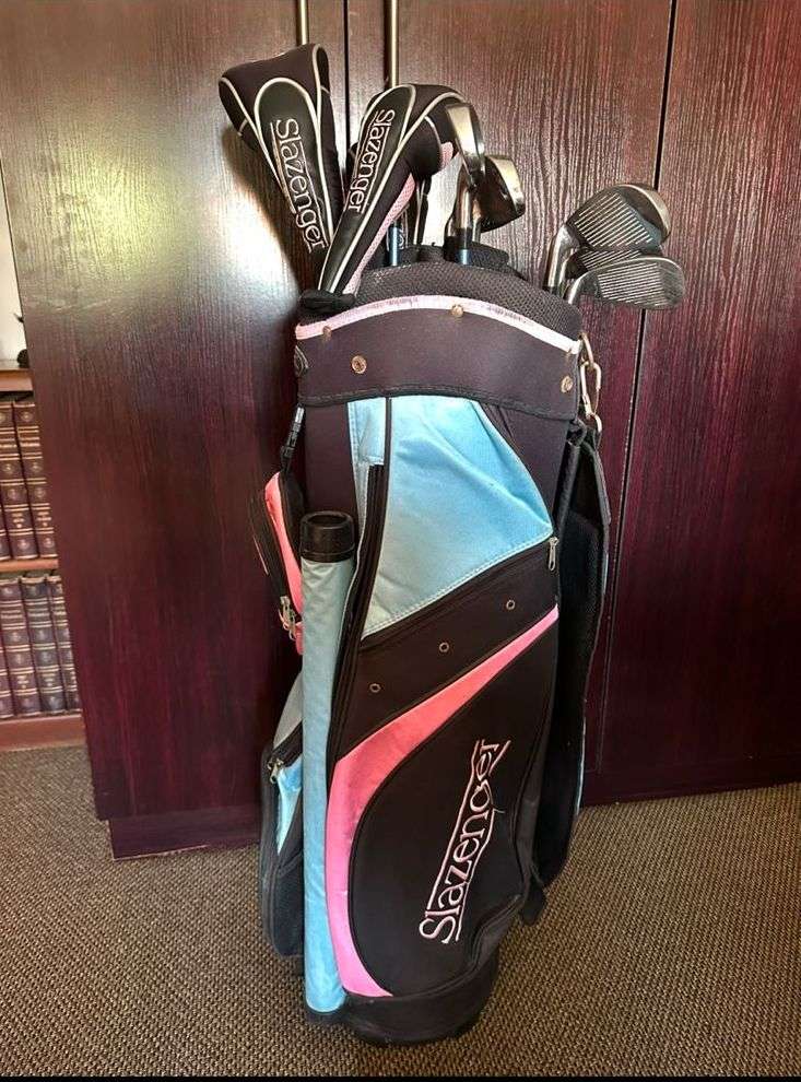 SLAZENGER LADIES SET-COMPLETE SETS-ONLY NEEDS SAND WEDGE AND 5 DRIVER NEEDS A NEW SHAFT-FOLLOWING 3