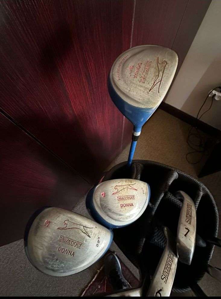 SLAZENGER LADIES SET-COMPLETE SETS-ONLY NEEDS SAND WEDGE AND 5 DRIVER NEEDS A NEW SHAFT-FOLLOWING 3