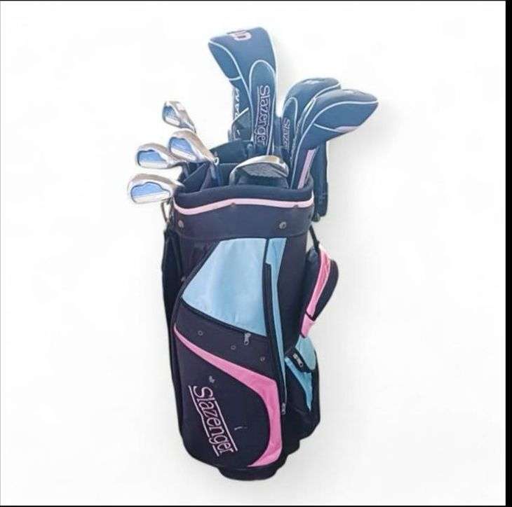 SLAZENGER LADIES SET-COMPLETE SETS-ONLY NEEDS SAND WEDGE AND 5 DRIVER NEEDS A NEW SHAFT-FOLLOWING 3