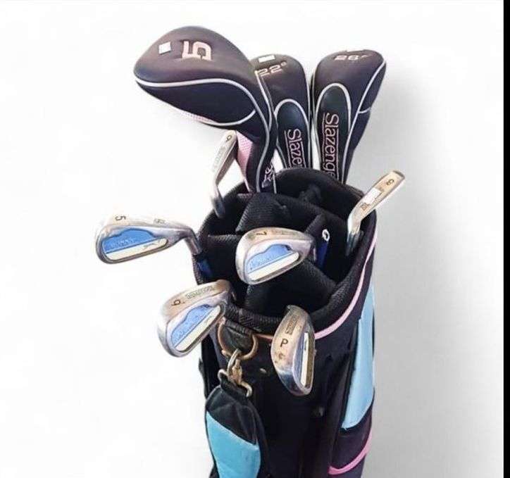 SLAZENGER LADIES SET-COMPLETE SETS-ONLY NEEDS SAND WEDGE AND 5 DRIVER NEEDS A NEW SHAFT-FOLLOWING 3