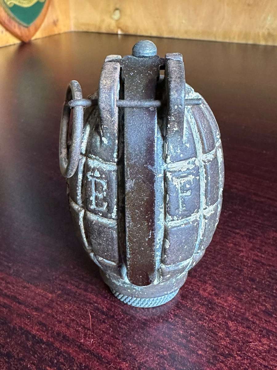 MILLS NO 36 HAND GRENADE-USED 1915-1972-COMPLETE INERT