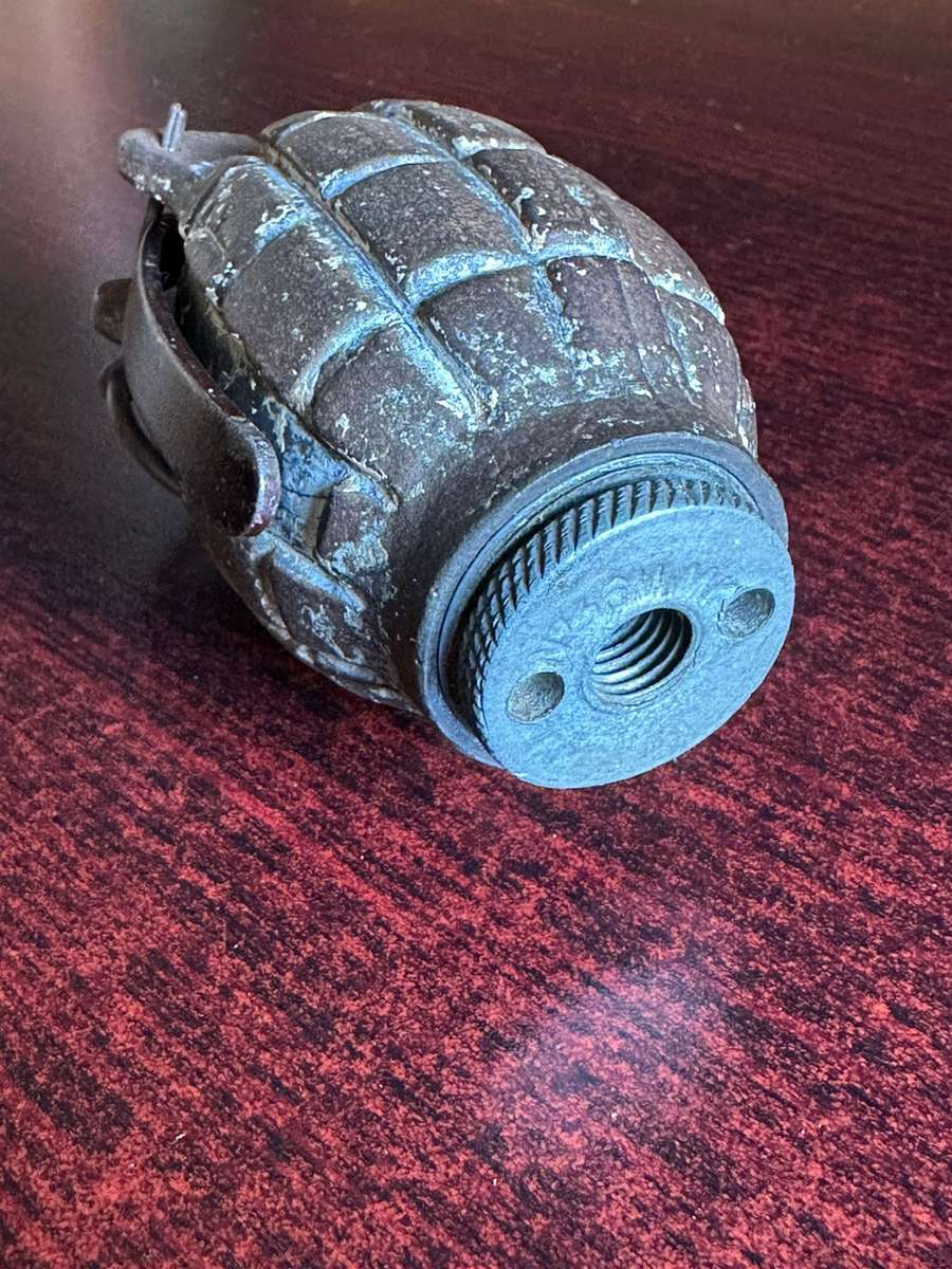 MILLS NO 36 HAND GRENADE-USED 1915-1972-COMPLETE INERT