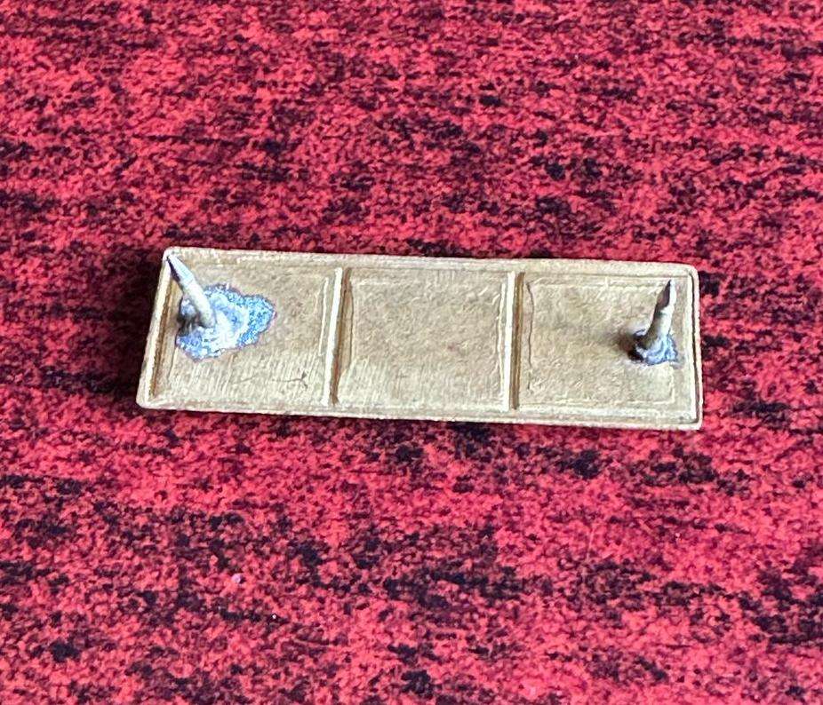 TECHNICAL SERVICE CORPS BERET BAR- ROYAL BLUE/ SAFFRON/ SIGNAL RED- 2 PINS