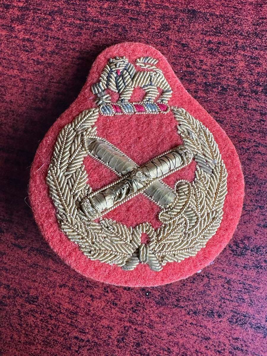 ARMY GENERAL OFFICERS,BULLION WIRE CAP BADGE-STAFF QUALIFICATION