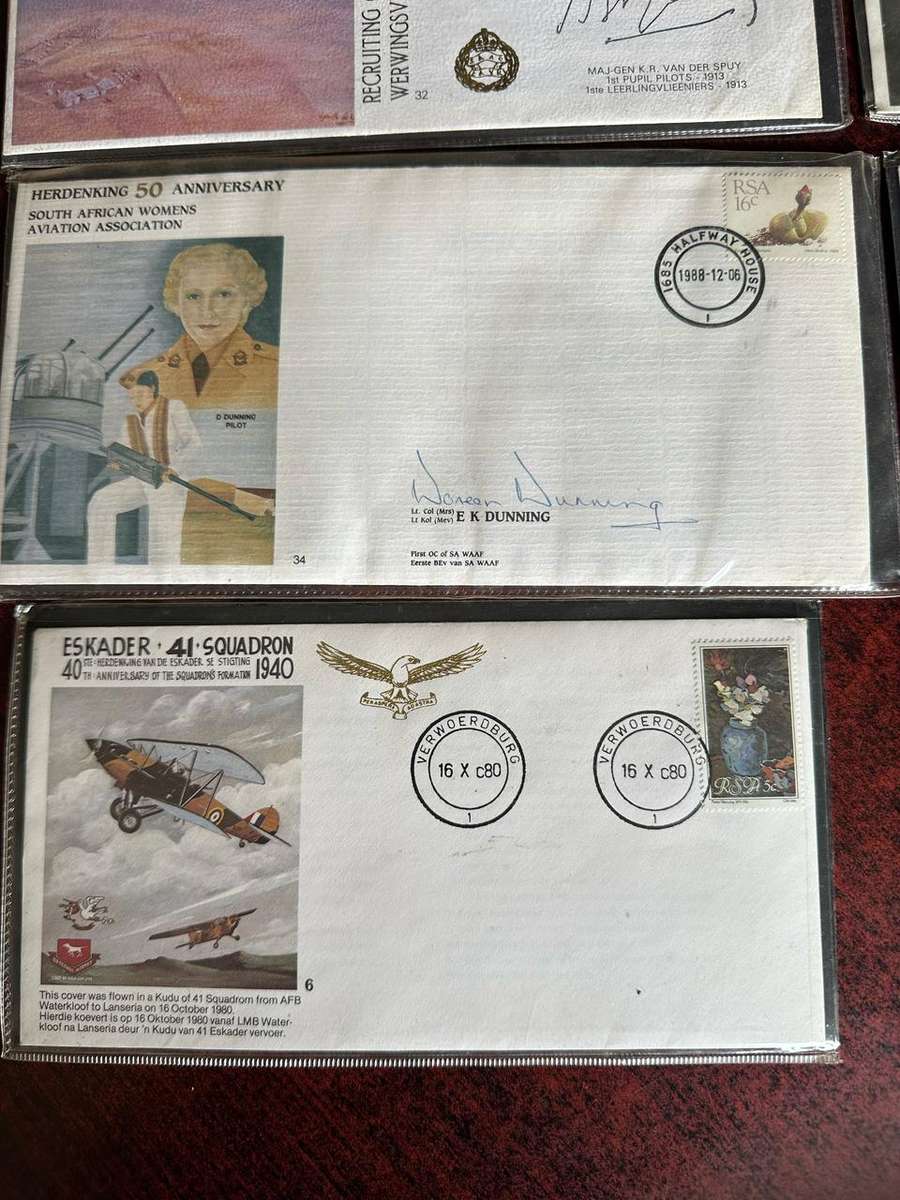 SAAF FIRST DAY COVERS-7 IN TOTAL-SOME WITH ORIGINAL SIGNATURES