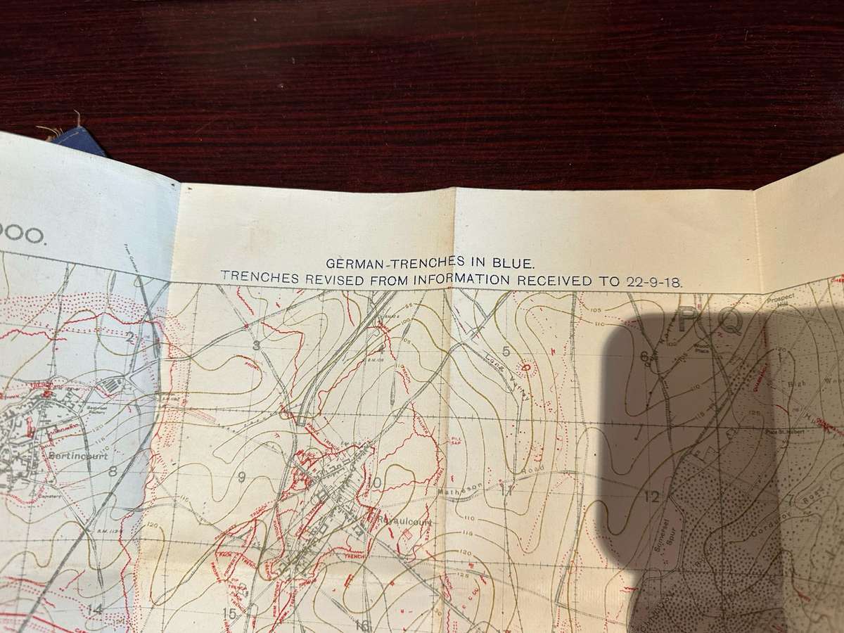 COLLECTION OF PERSONNEL NOTES,NOTE BOOKS ORIGINAL MAPS 1:40 000 /1:20 000 /ETC.-BELONGED TO WW1 PERI