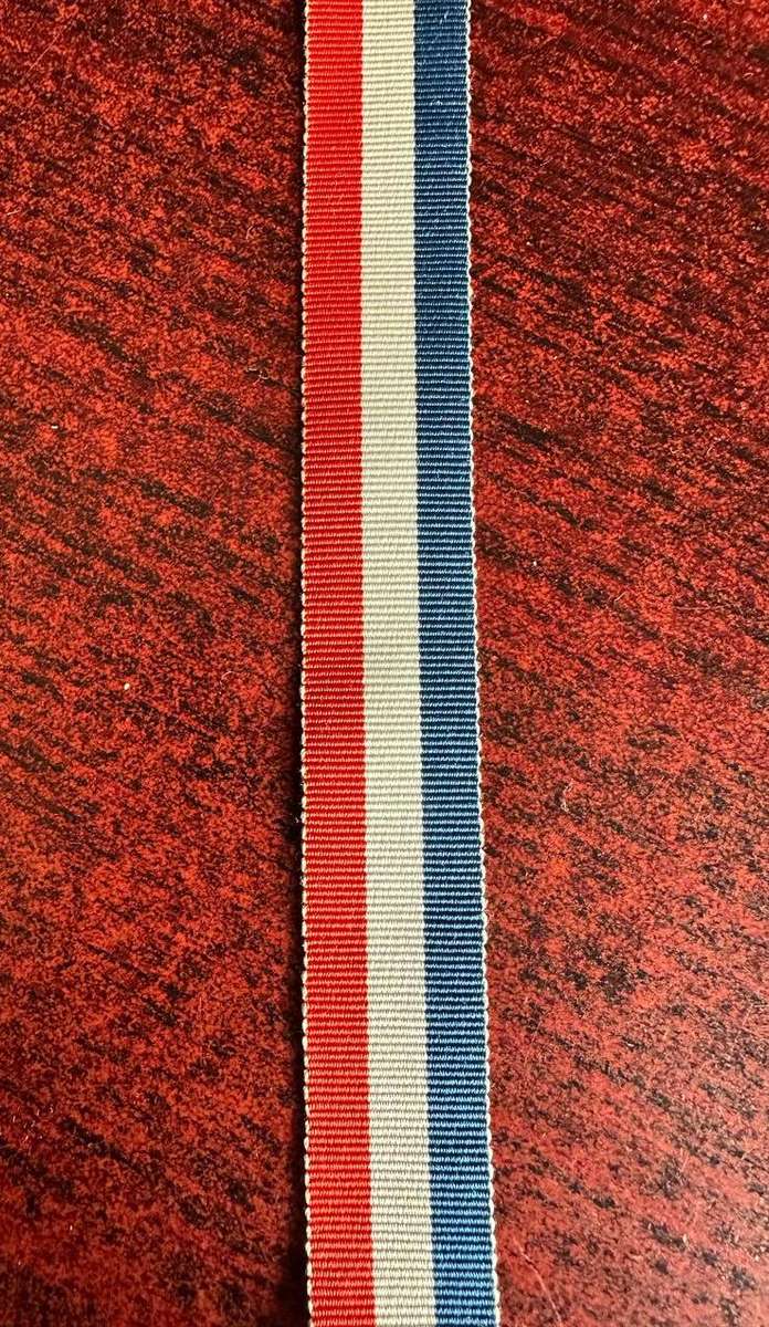 SA MEDAL FOR WAR SERVICE,MINIATURE RIBBON-SOLD IN LENGTHS OF 15 CM