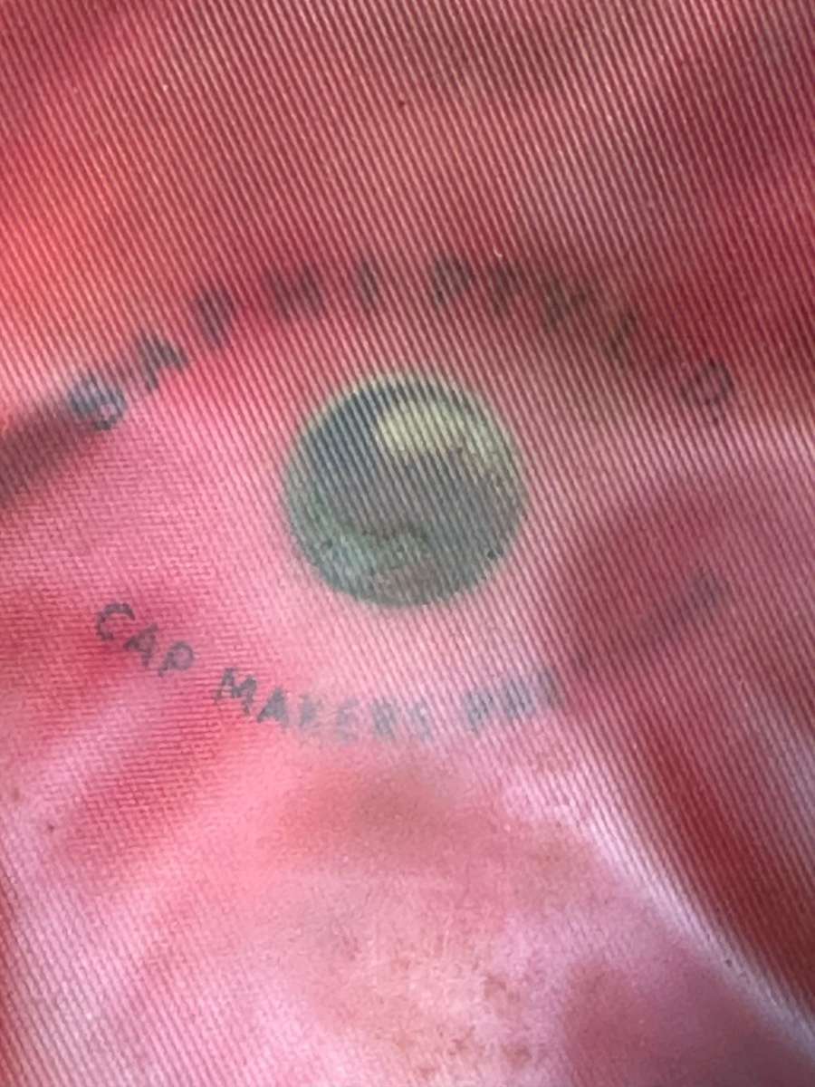 SADF SENIOR OFFICERS BLACK PEAK CAP FOR UNDRESS BLUES-GOOD CONDITION