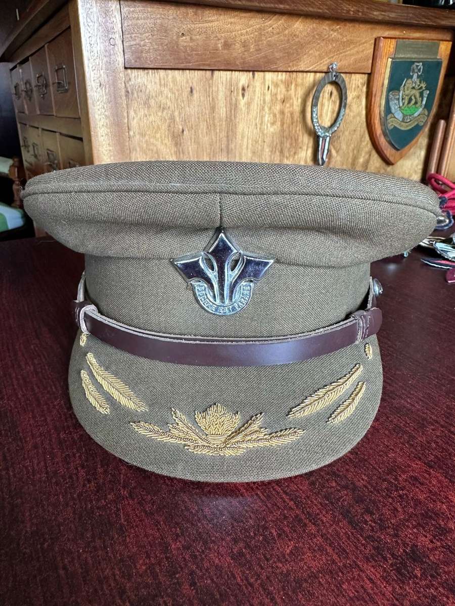 CORPS OF PROFESSIONAL OFFICERS PEAKED CAP -APPROVED 1978-SIZE 57-GOOD CONDITION