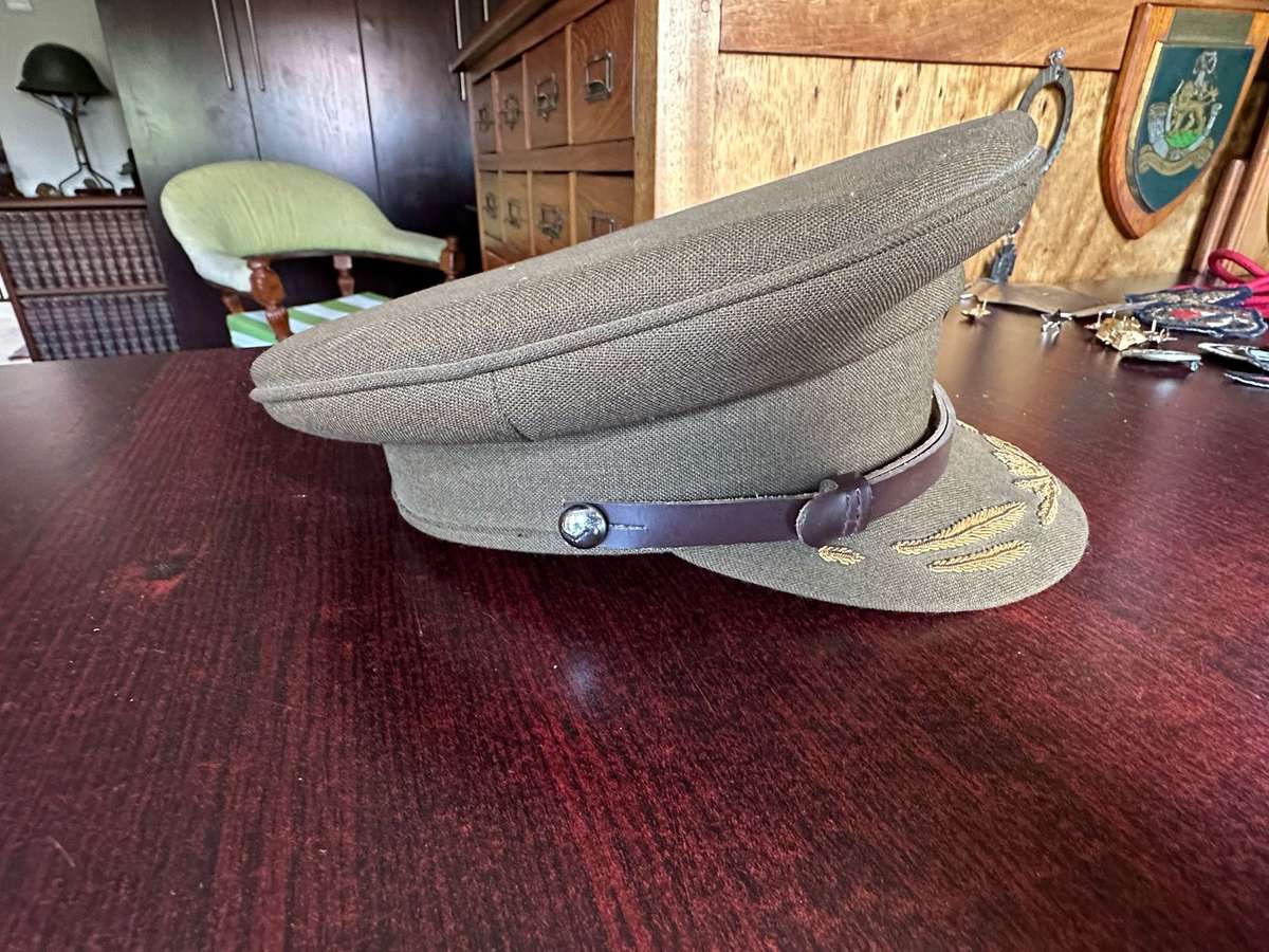 CORPS OF PROFESSIONAL OFFICERS PEAKED CAP -APPROVED 1978-SIZE 57-GOOD CONDITION