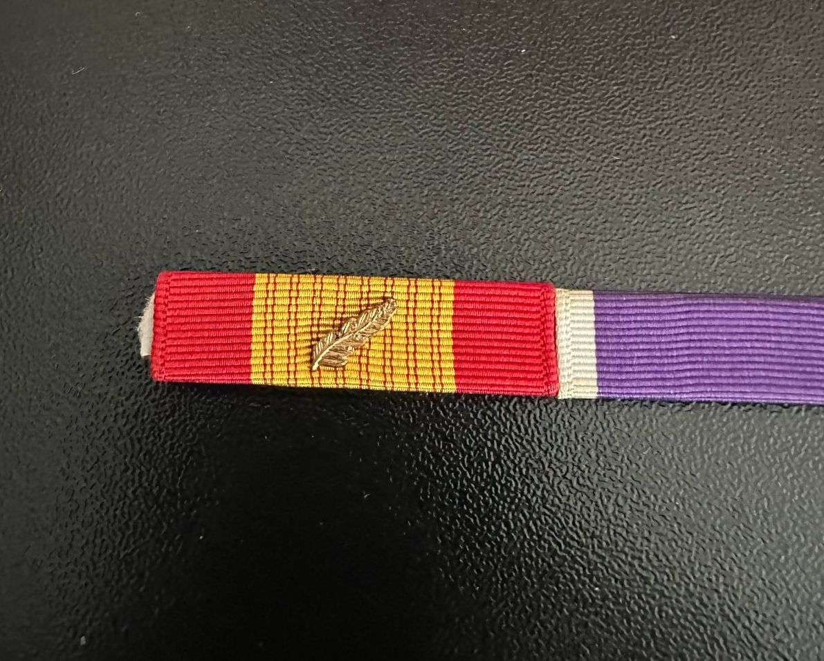 FULL SIZE MEDAL RIBBON (VIETNAM) THE FOLLOWING: GALLANTRY CROSS 1ST CLASS/ PURPLE HEART/ EXPEDITIONA
