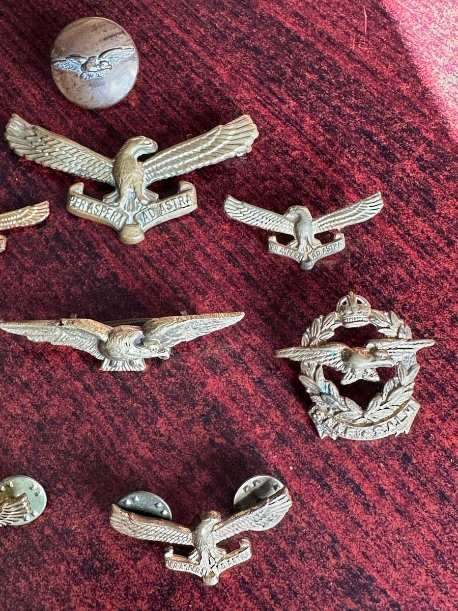 SAAF MIXED LOT OF BADGES AND ONE BUTTON-SOLD TOGETHER