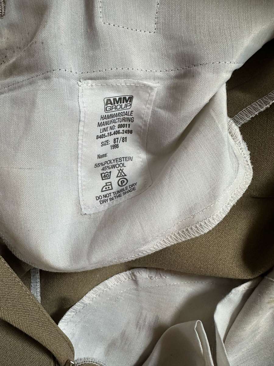 SADF BORDER WAR PERIOD,STEP OUT TROUSERS-SIZE 32-PIPE LENGTH 80CM-SHIRT SIZE MEDIUM-SHORT SLEEVE X4-