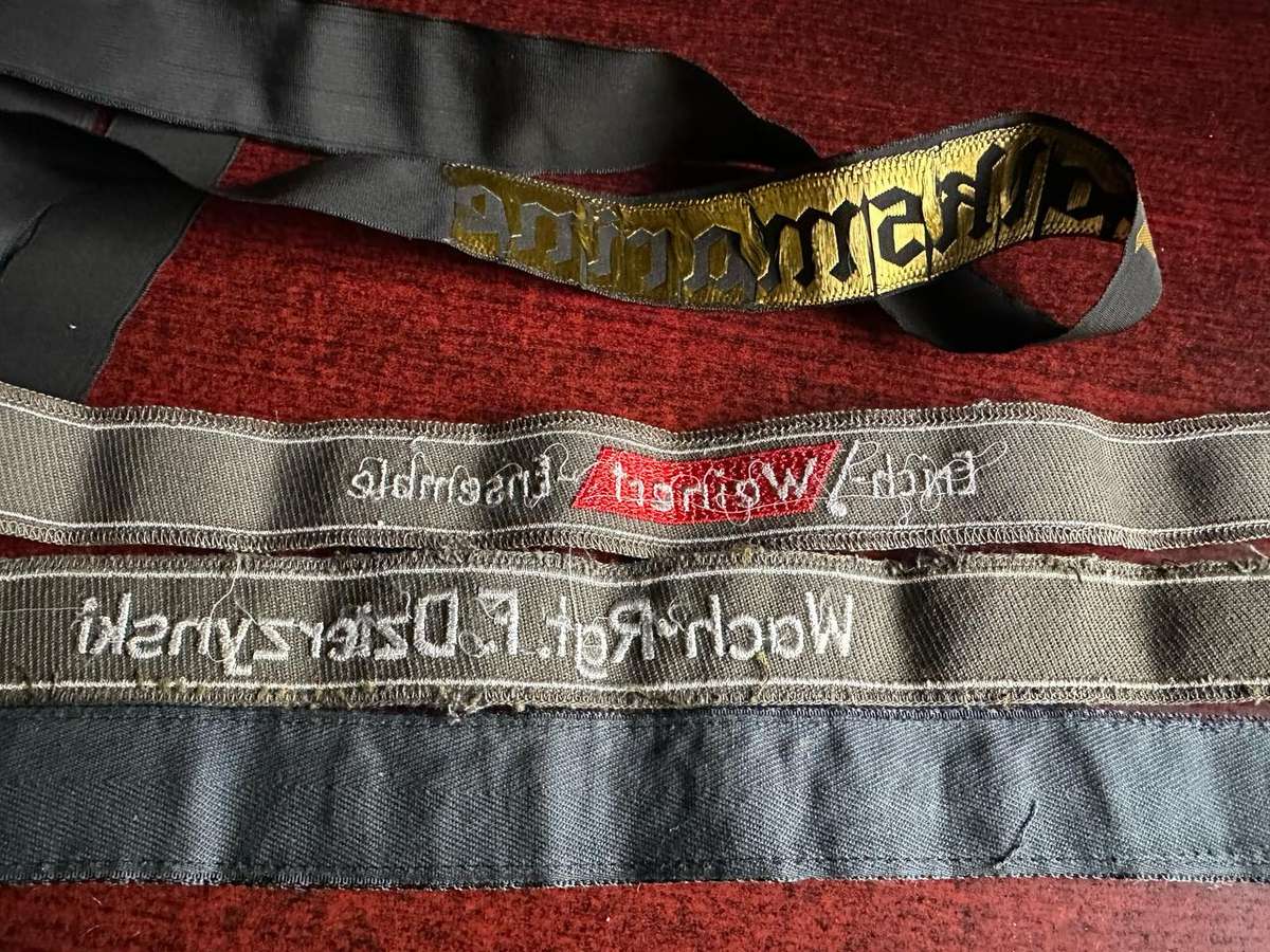 MIXED LOT OF GERMAN CUFF TITLES FOR MUSIC,VOLKSMARINE,SPECIAL GUARD REGT. AND PANZER BRIGADE 9