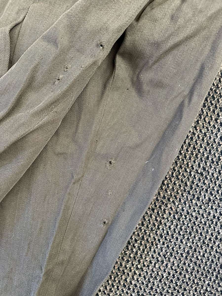 100 % WOOL BUNNY JACKET SIZE 380-MEASURES 50 CM ARMPIT TO ARMPIT-LABELLED AND DATED 1969-SOME DAMAGE