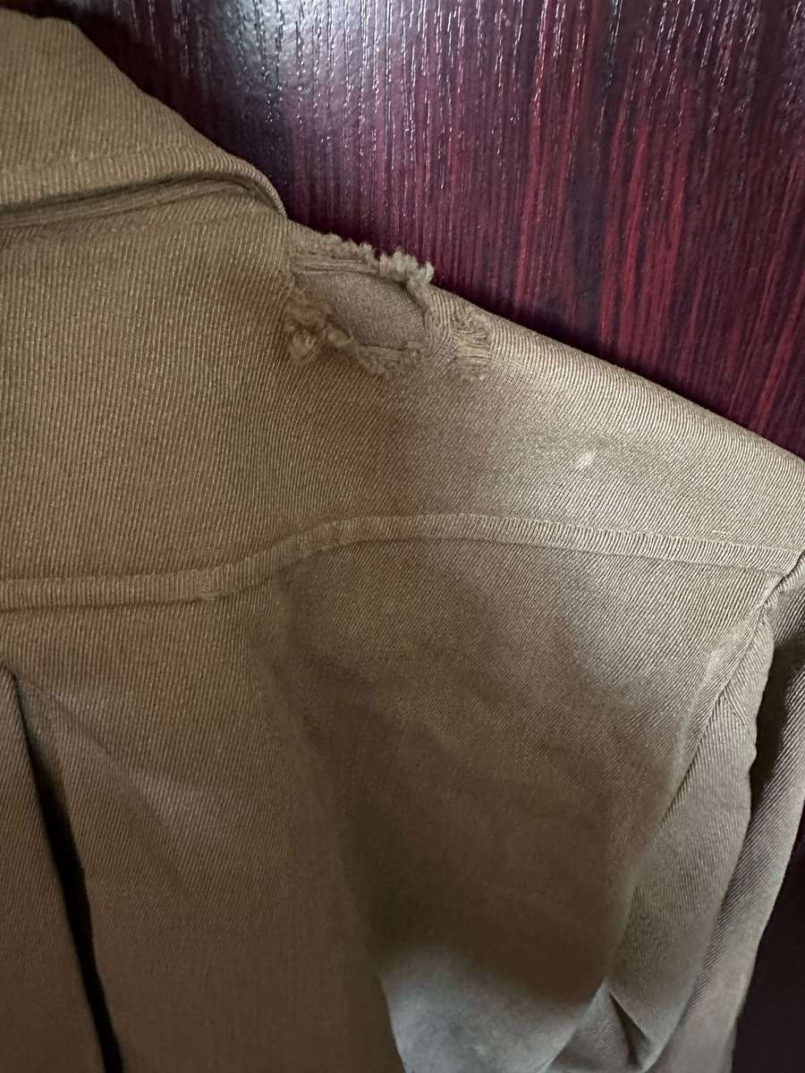 100 % WOOL BUNNY JACKET SIZE 380-MEASURES 50 CM ARMPIT TO ARMPIT-LABELLED AND DATED 1969-SOME DAMAGE