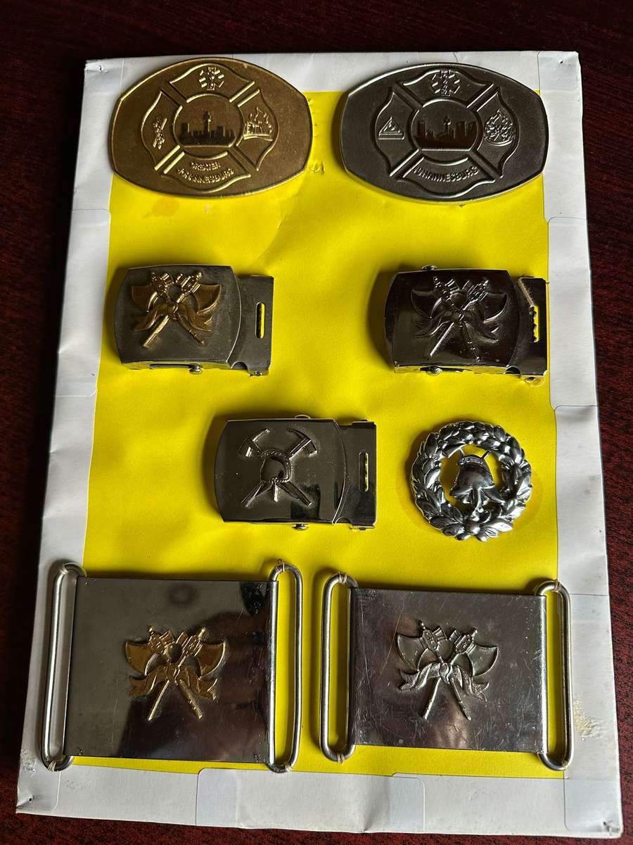 SA FIRE BRIGADE-SELECTION OF 8 BELT BUCKLES-SOLD TOGETHER
