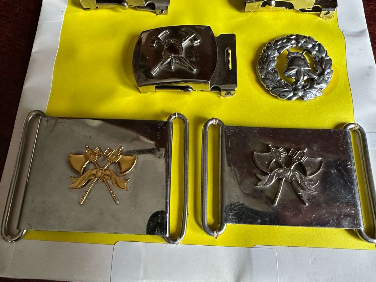 SA FIRE BRIGADE-SELECTION OF 8 BELT BUCKLES-SOLD TOGETHER