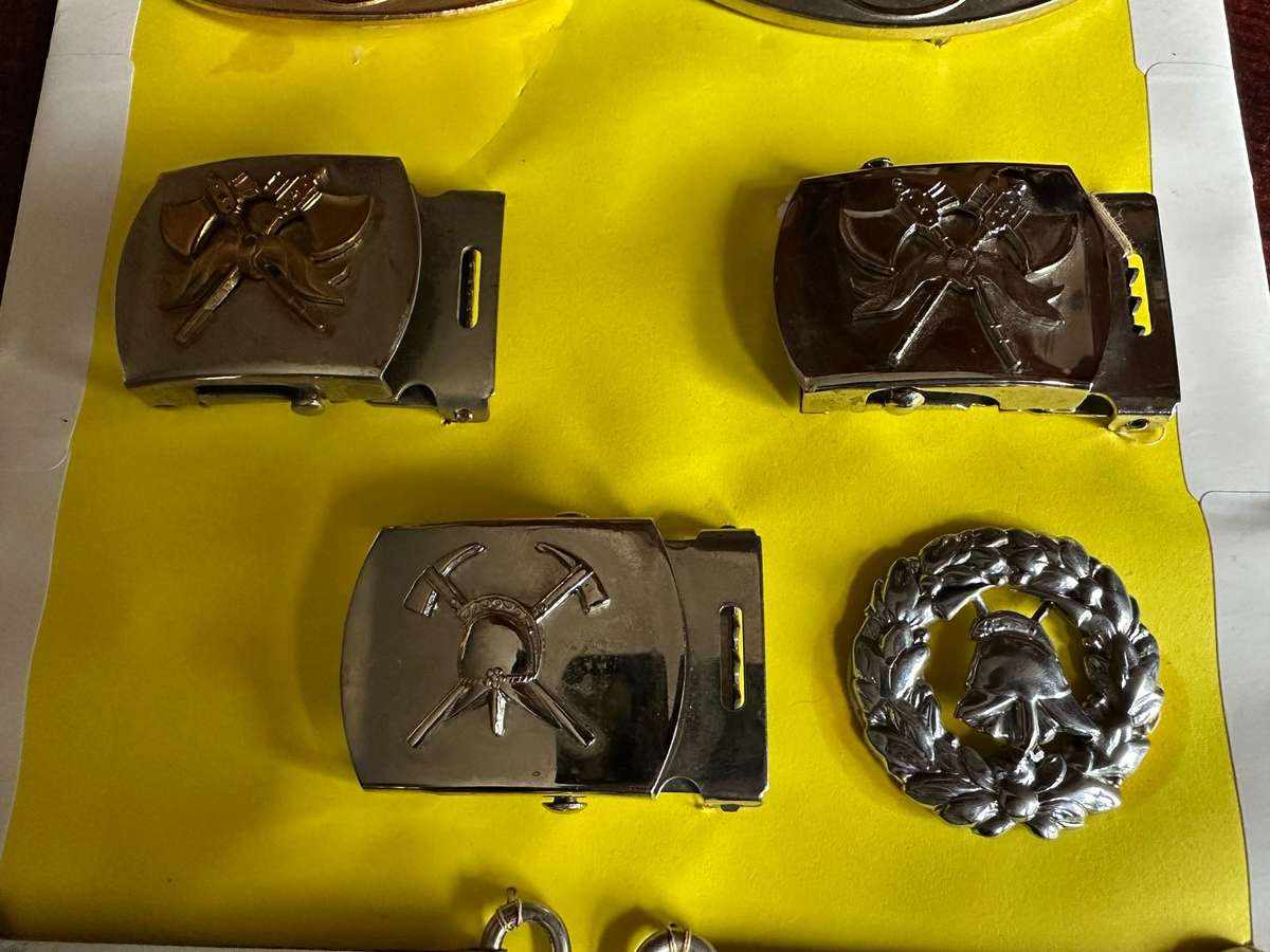 SA FIRE BRIGADE-SELECTION OF 8 BELT BUCKLES-SOLD TOGETHER