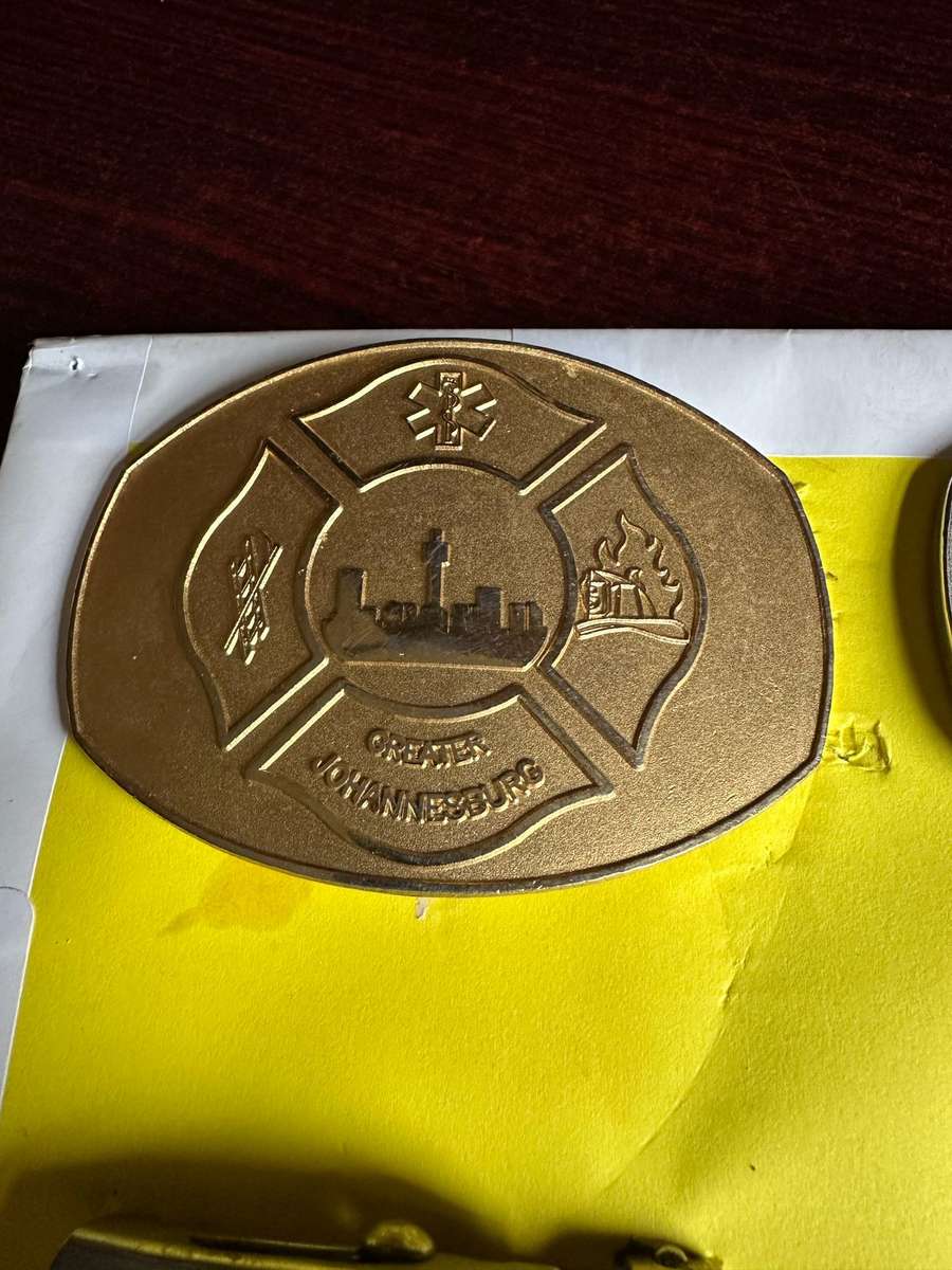 SA FIRE BRIGADE-SELECTION OF 8 BELT BUCKLES-SOLD TOGETHER