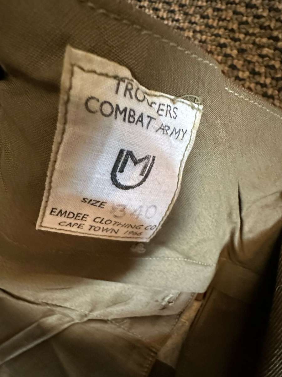 BUNNY JACKET UNIFORM-LABELLED-SIZE 380-MEASURES 44CM ARMPIT TO ARMPIT-TROUSERS SIZE 340 (32) PIPE LE