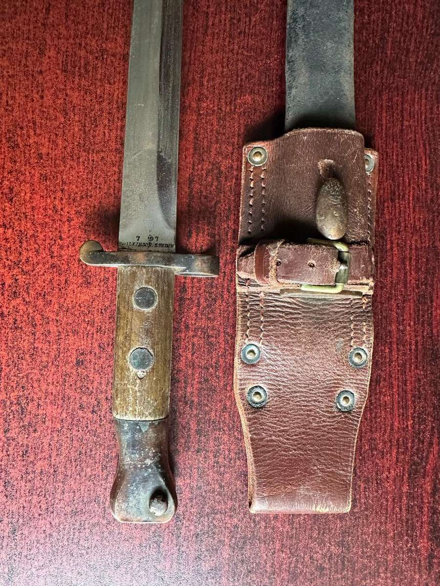 BOER WAR BRITISH 1888 MK. 1 PATTERN BAYONET FOR LEE ENFIELD RIFLE-MADE BY WILKINSON LONDON-OVERALL G