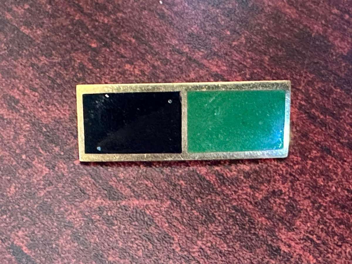 SA Infantry corps beret bar. First type. Black- Green. 2 pins