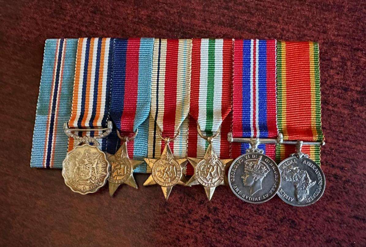 Miniature medal group, mounted