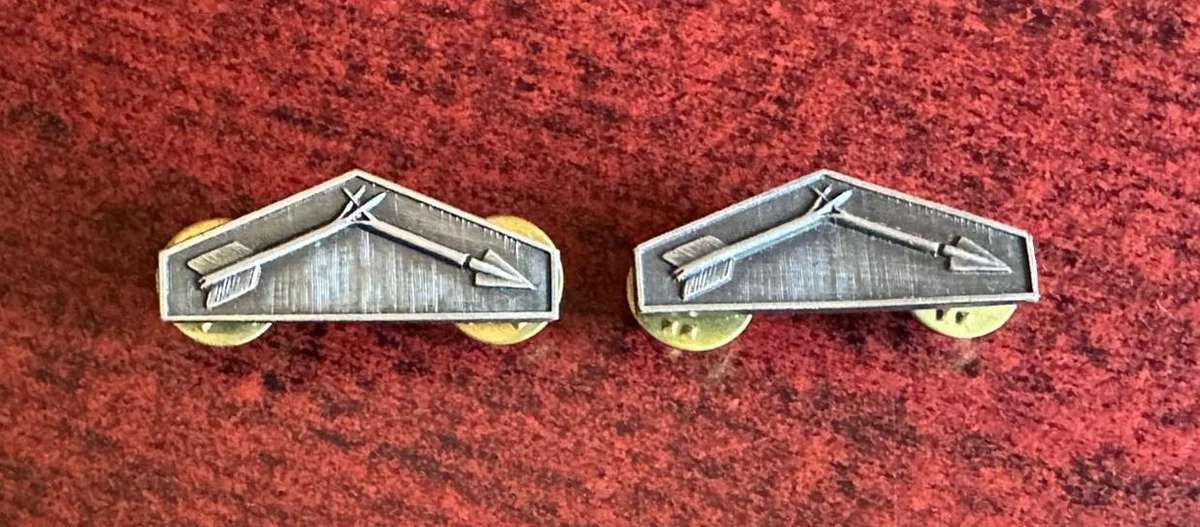 SWA medical corps collar badge pair. Approved 1982. Pins intact