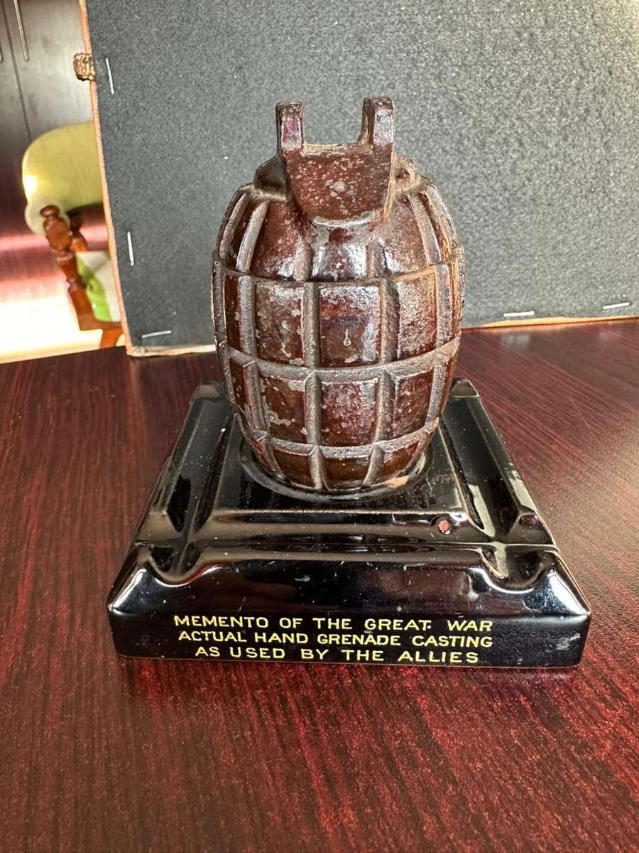 British Mills hand grenade. Made into an ashtray.