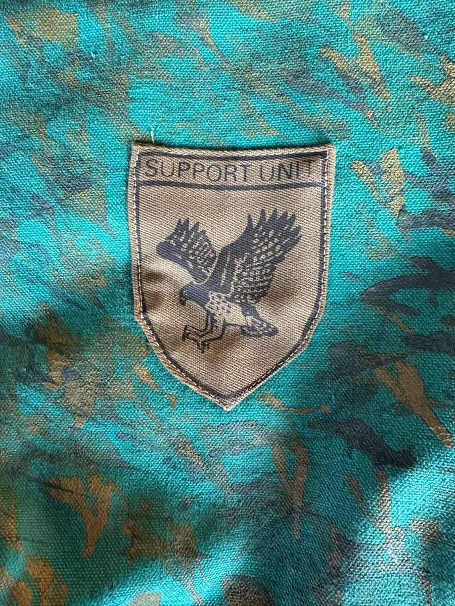 Rhodesian ditty bag. Original period item, hand painted. Measures 26x23 cm.