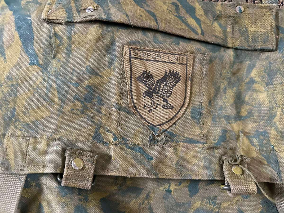 Large back pack,original hand painted period item in good condition. Fereday and Sons makers label.