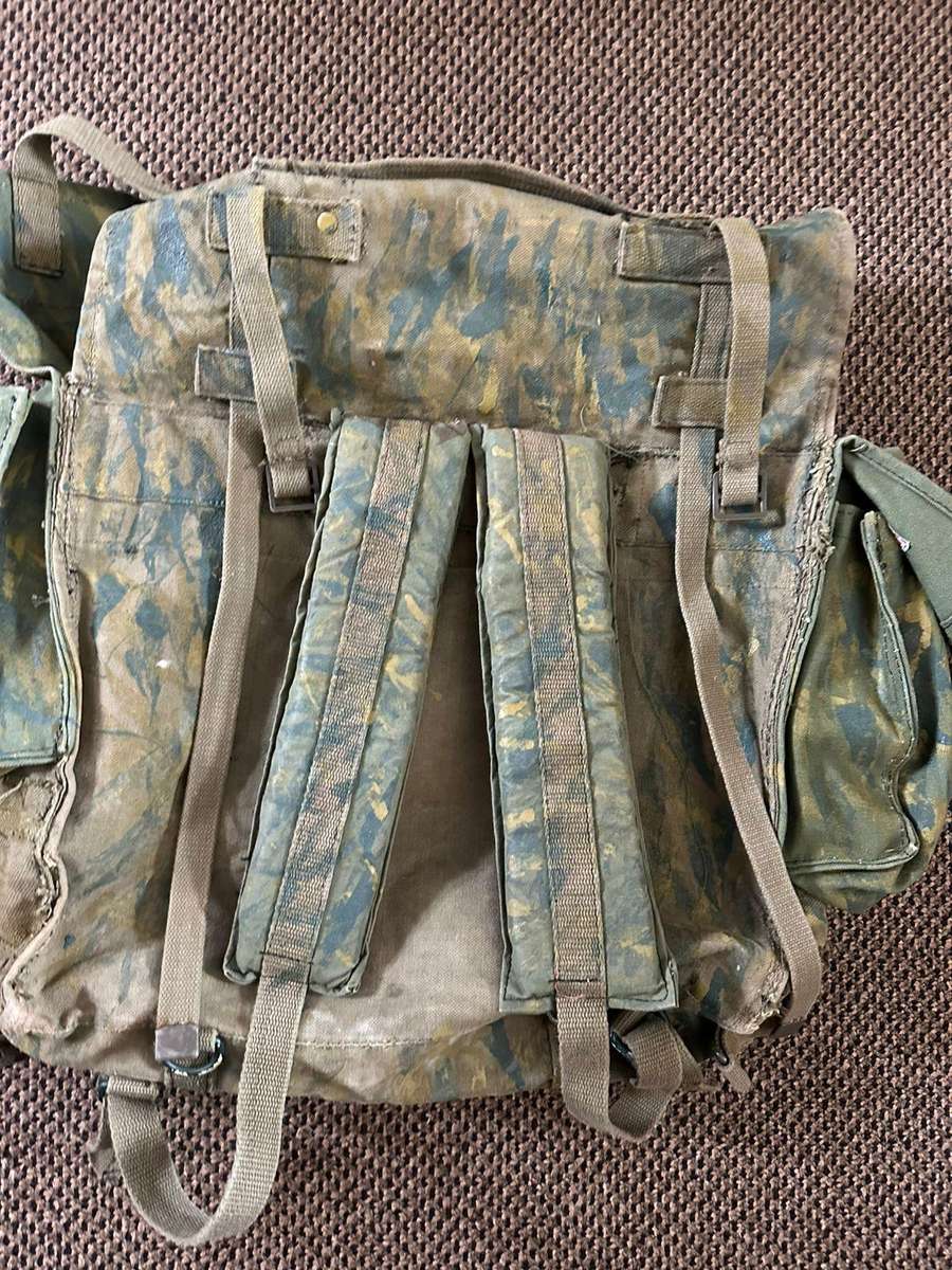 Large back pack,original hand painted period item in good condition. Fereday and Sons makers label.