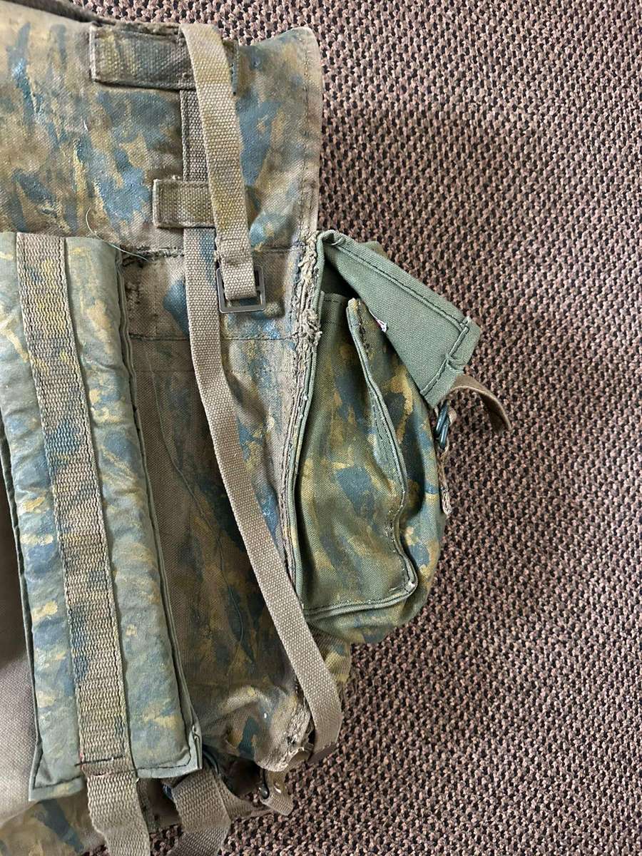 Large back pack,original hand painted period item in good condition. Fereday and Sons makers label.