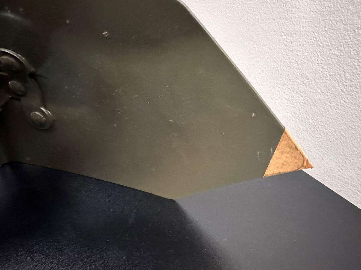 Portable, foldable spade with pick on the one side,length folded 47cm. Condition unused