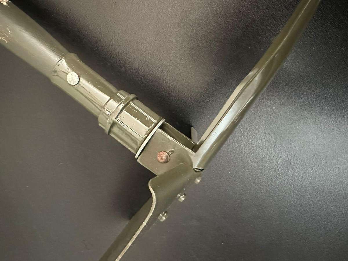 Portable, foldable spade with pick on the one side,length folded 47cm. Condition unused